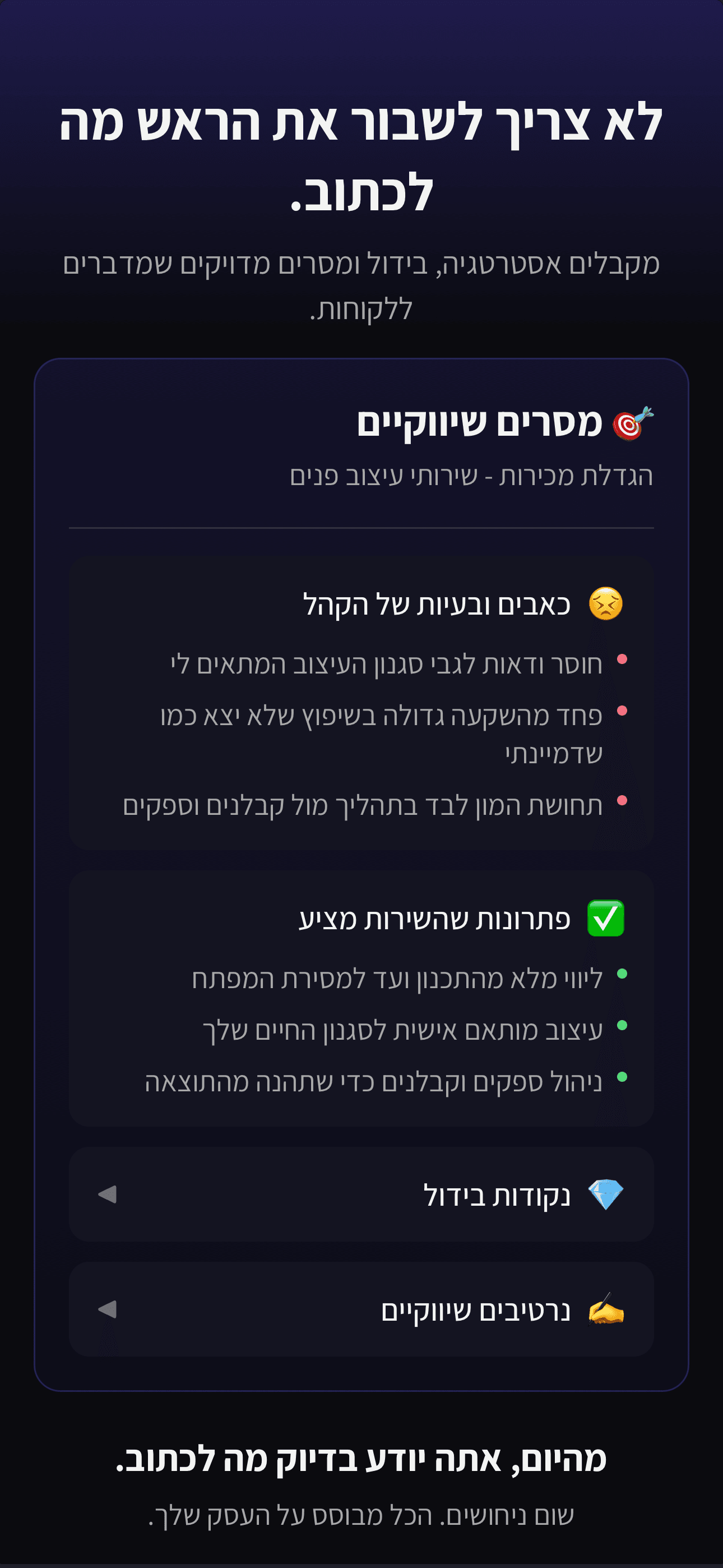 מהרעיון ועד הפוסט